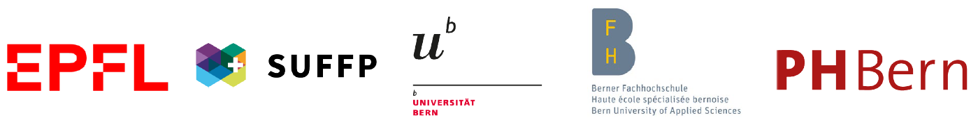 Logos EPFL, SUFFP, Universität Bern, Berner Fachhochschule und PH Bern