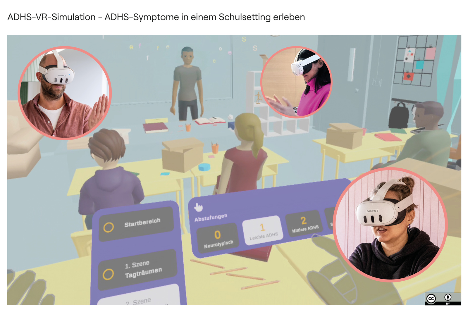 Inside ADHS VR Simulation | Digitalisierung Bildung; KI Bildung, Digitale Bildung, Kompetenzzentrum; KI; Bildungsforschung, Schule