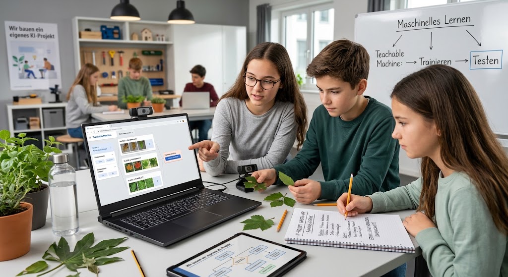 Digitalisierung Bildung; KI Bildung, Digitale Bildung, Kompetenzzentrum; KI; Bildungsforschung, Schule, Wir bauen ein eigenes KI-Projekt