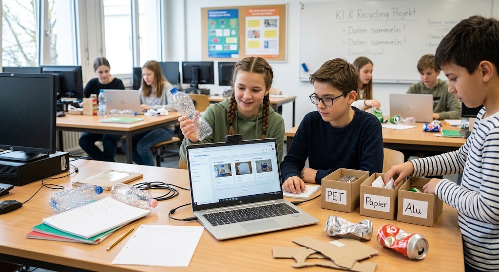 Digitalisierung Bildung; KI Bildung, Digitale Bildung, Kompetenzzentrum; KI; Bildungsforschung, Schule, Wir bauen einen Müll-Trennungs-Roboter