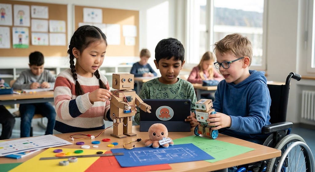 Digitalisierung Bildung; KI Bildung, Digitale Bildung, Kompetenzzentrum; KI; Bildungsforschung, Schule, Spielerisch die Welt der Roboter entdecken