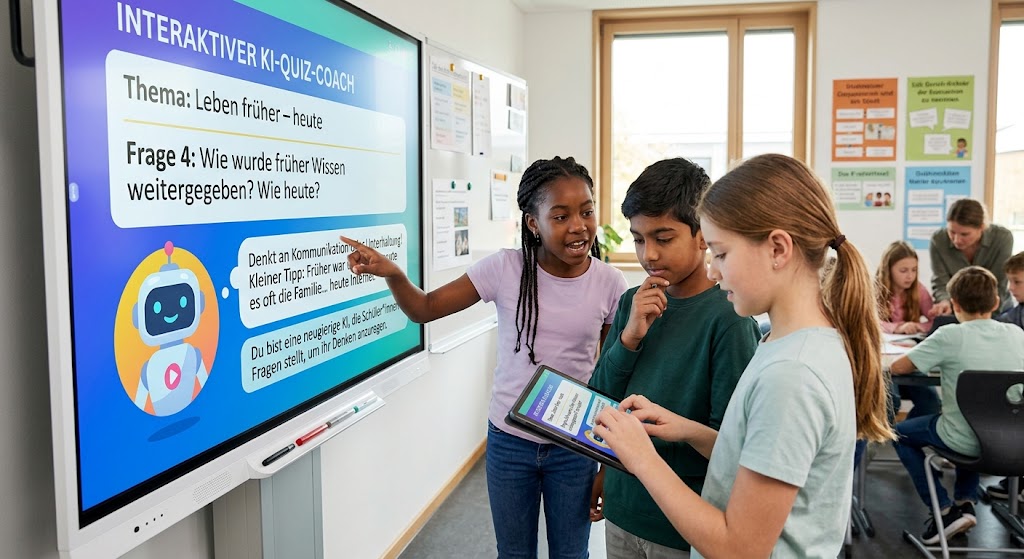 Digitalisierung Bildung; KI Bildung, Digitale Bildung, Kompetenzzentrum; KI; Bildungsforschung, Schule, Generative KI als dynamisches Quiz-Tool