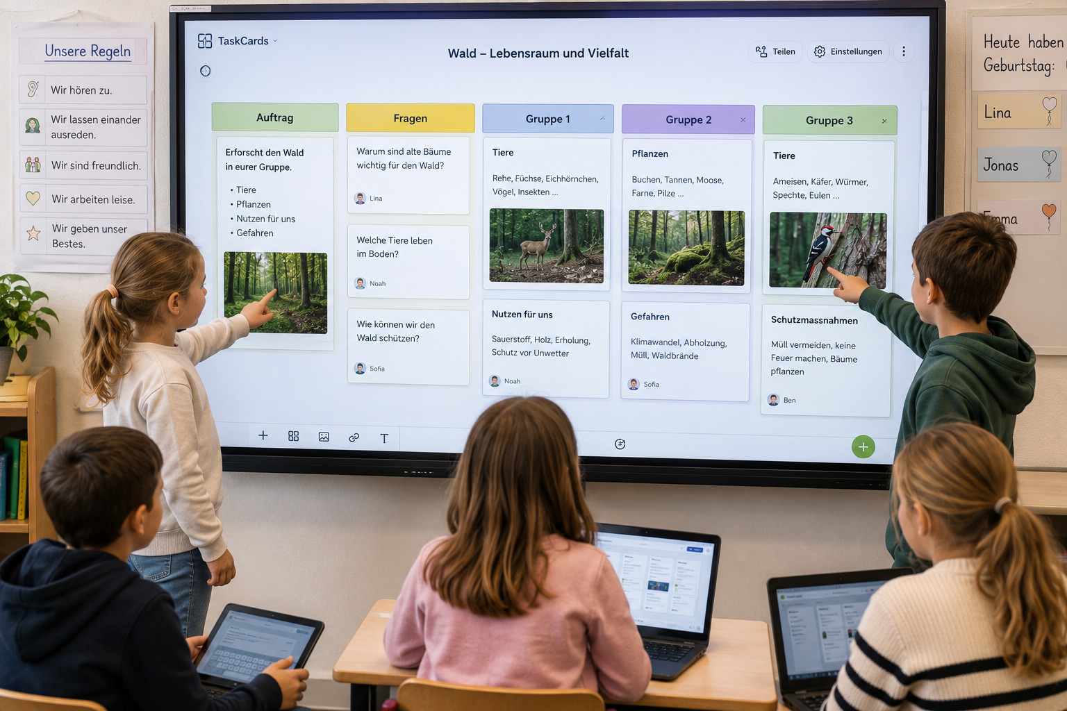 Digitalisierung Bildung; KI Bildung, Digitale Bildung, Kompetenzzentrum; KI; Bildungsforschung, Schule, TaskCards – Padlet Alternative